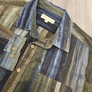 The Territory Ahead Shirt Men's XL Striped Abstract 100% Cotton Multicolor